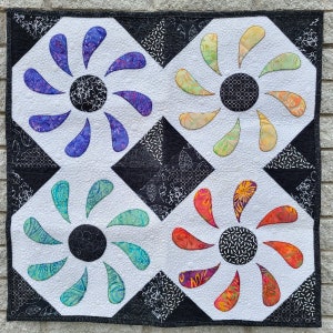 Printed Quilt Pattern - Flower Box mini
