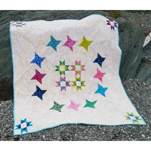 Reach for the Stars PDF Quilt Pattern (Baby quilt and throw quilt sizes included)