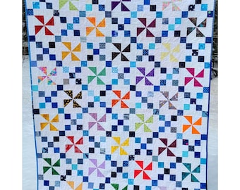 PDF quilt pattern - Pinwheel Irish Chain