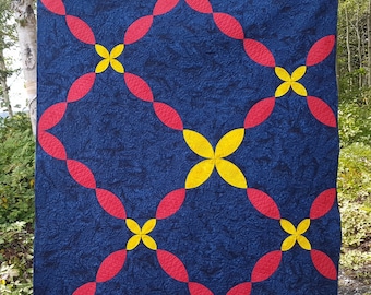 Flower Path Quilt Pattern: Modern Applique Design (PDF)
