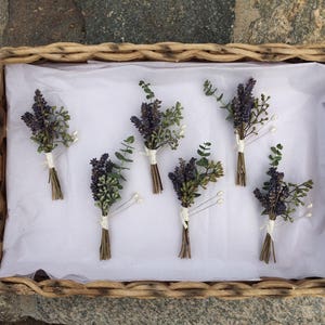 LAVENDER | EUCALYPTUS BOUTONNIERES