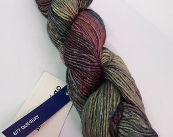 Fil mérinos soyeux Malabrigo # 877 Queguay 150 mètres, teint en bouilloire 51 % soie 49 % laine mérinos