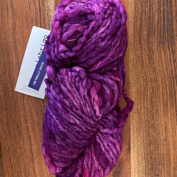 Malabrigo CARACOL Chunky Kettle dyed Pure Merino Superwash wool yarn #148 HOLLY HOCK Made in Peru