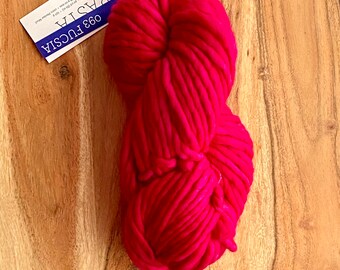 Malabrigo Rasta Super Bulky Hand Kettle Dyed 100% Pure Merino wool yarn Made in Peru #093 FUCSIA
