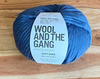 Wool and the Gang Crazy Sexy Wool DUSTY DENIM 100% WOOL Super Bulky