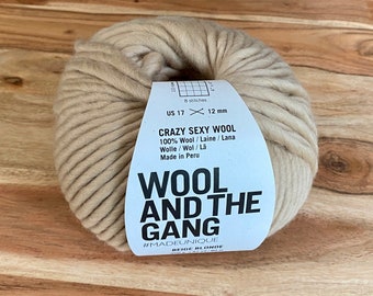 Wool and the Gang Crazy Sexy Wool BEIGE BLONDE 100% WOOL Super Bulky