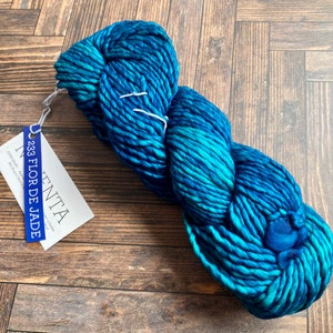 Malabrigo NOVENTA #233 FLOR De JADE Bulky Hand Kettle Dyed 100% Pure Superwash Merino wool yarn Made in Peru