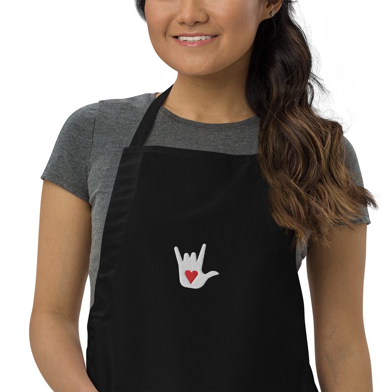 ASL Embroidered Apron Etsy