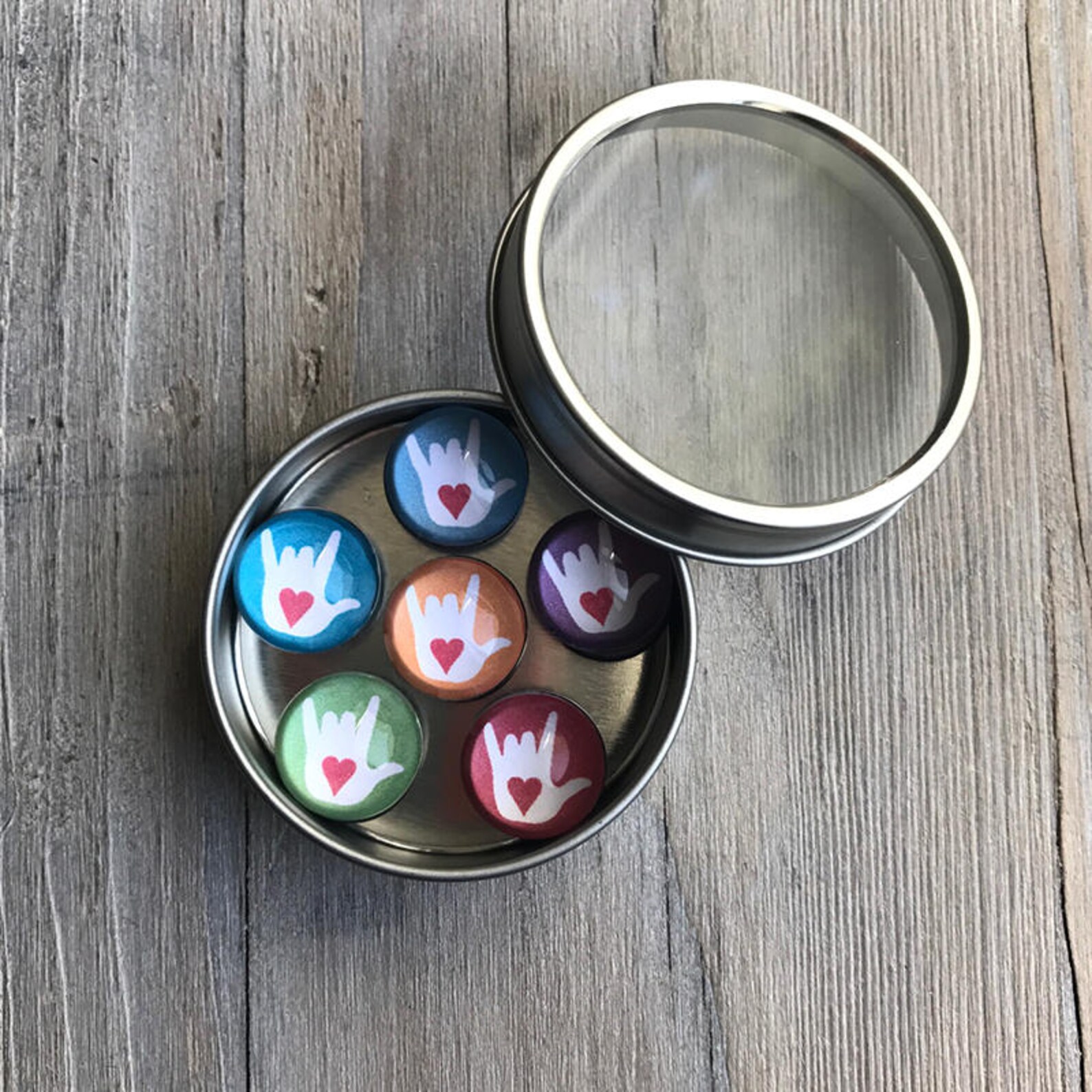 ASL Sign Language Fridge I Love You Set of Six Activity