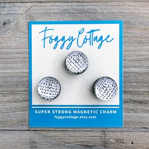 Golf Ball Fridge Magnets | Set of 3 | Activity Calendars | Super Strong | Kitchen Magnets