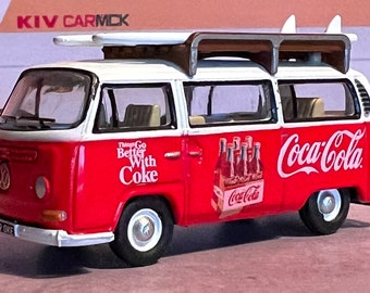 VW T2 surf van. Coca Cola Oxford brand 1/76 scale. Free Post U.K.