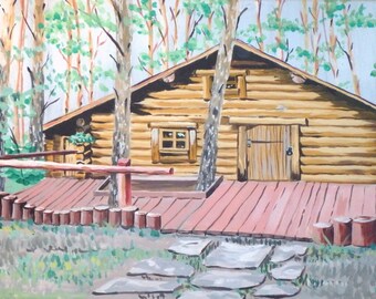 Log Cabin Landscape | Prints Only
