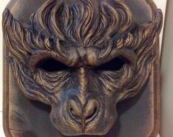 SARU mask faux bronze paint monkey mask monkey king