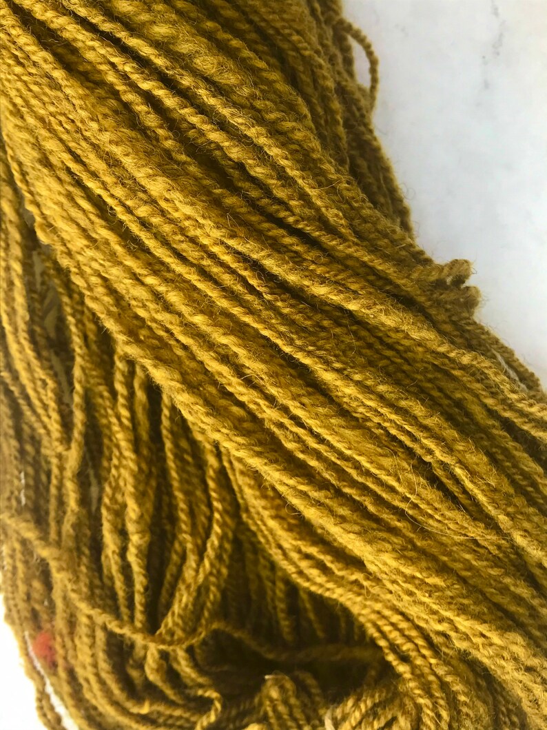 Plant-dyed Shetland Yarn Olive Handspun