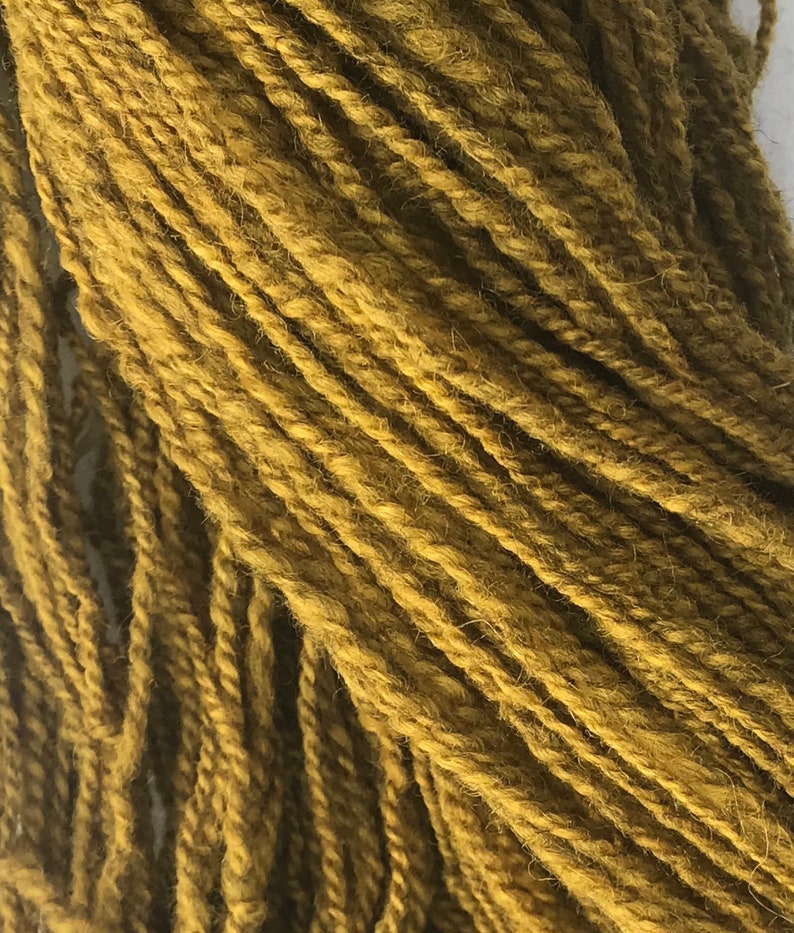 Plant-dyed Shetland Yarn Olive Handspun