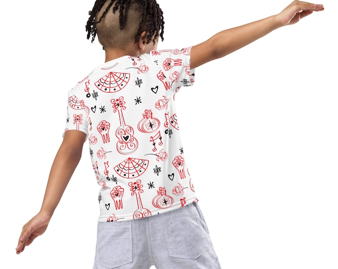 Round neck unisex T-shirt Flamenco Feria