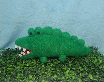2D Plush Gator Sock Plushie Hand Made