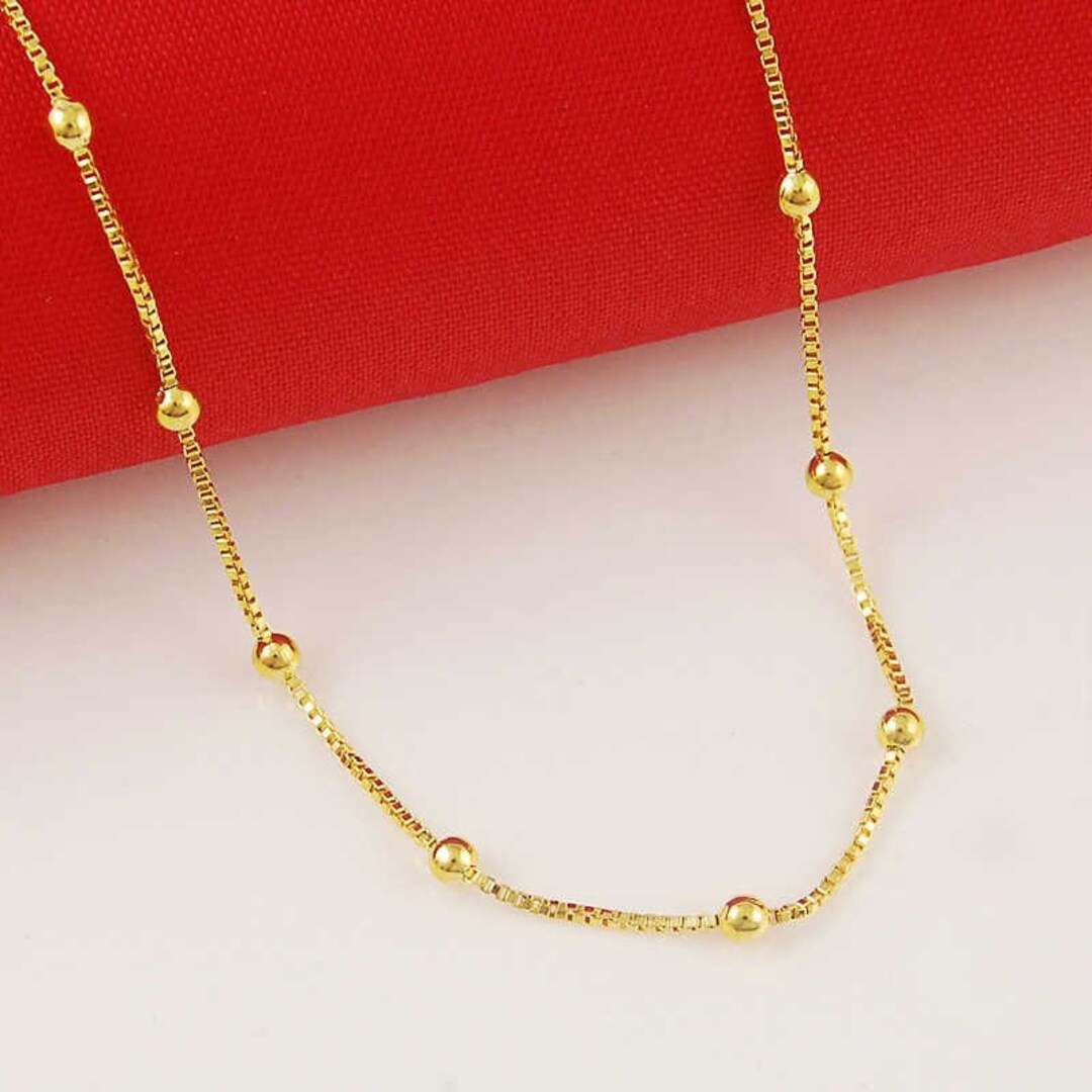 [韓国人気ジュエリー] BIJOU Cutted Ball Chain Necklace Amazon.com: Kooljewelry 14K Yellow Gold 1 mm Diamond-cut