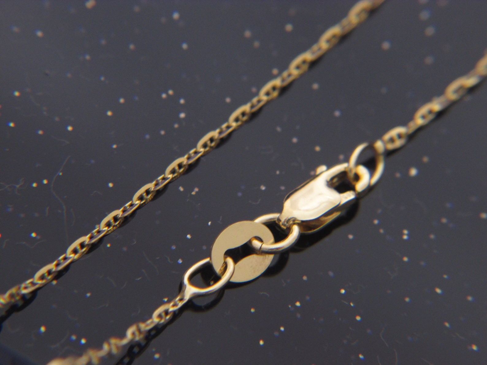 Real 14k Gold Anchor Chain Necklace Solid 14kt gold Diamond Etsy
