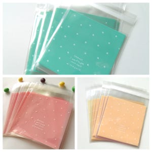 10 Pochettes 2 Tailles Sachets Cadeaux Transparents image 1