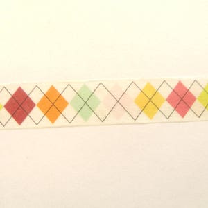 10m Masking Tape Washi Tape Ruban Adhésif Losanges Multicolores image 3