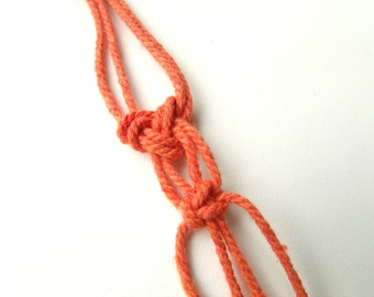 10m Macramé Ficelle Ø 2mm Corde Fil Cordon de Coton Orange