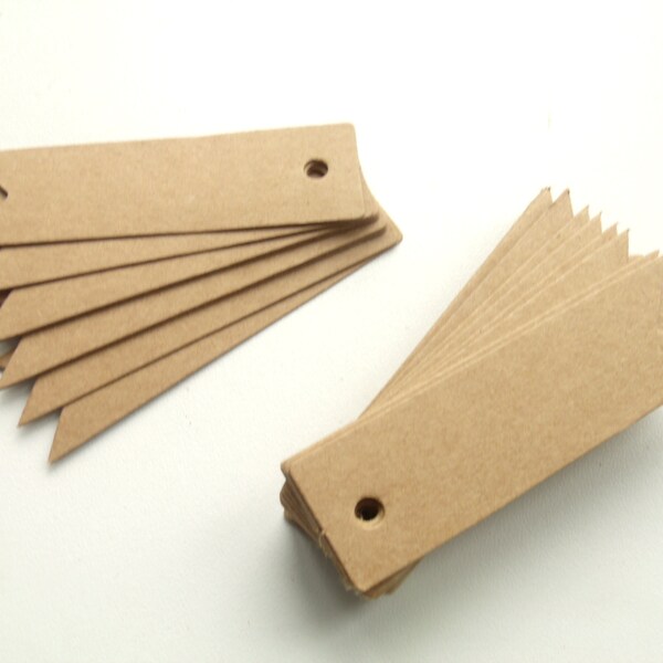 10 Tags Étiquettes Cartonnés 2cm*7cm