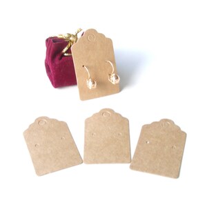 10 Cardboard Earring Display Stands 3cm5cm image 4