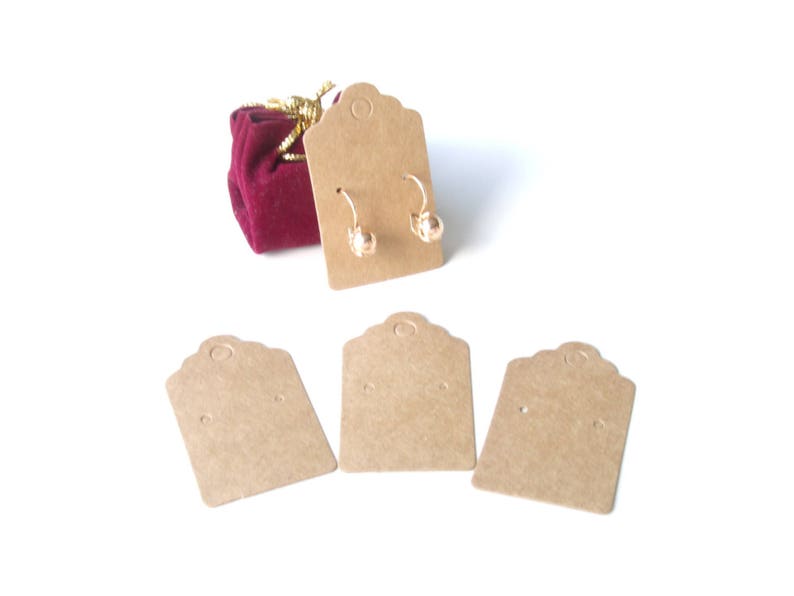 10 Cardboard Earring Display Stands 3cm5cm image 4