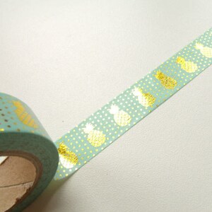 10 m Masking Tape Washi tape gold pineapple Tape image 5