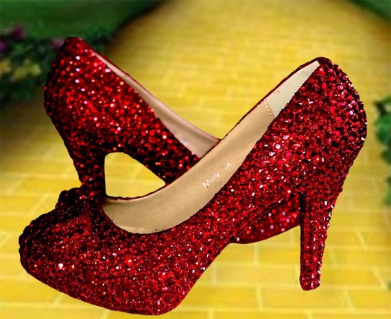 Wanneer hiërarchie Assert Ruby Slippers Shoes Wizard of Oz Dorothy Ruby Red Crystals - Etsy