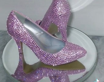 Pink crystal shoes barbie pink pumps