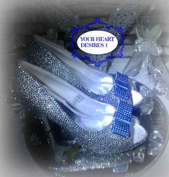 Swarovski look Zapatos de cristal / Cenicienta / Zapatos de - Etsy España