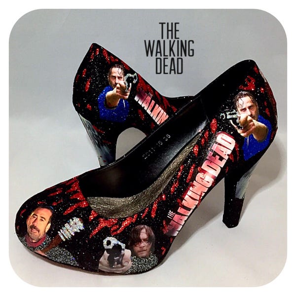 The walking dead comic book shoes custom shoes wedding prom party cosplay womens shoes