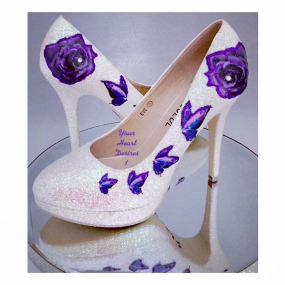 Charming Ivory Butterfly Wedding Shoes 2020 Leather Rhinestone 8 cm  Stiletto Heels Pointed Toe Wedding Pumps