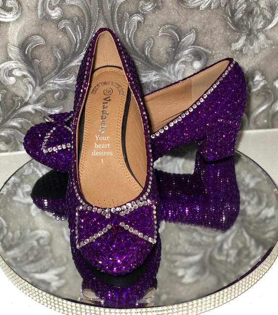 Purple sparkle pumps sale