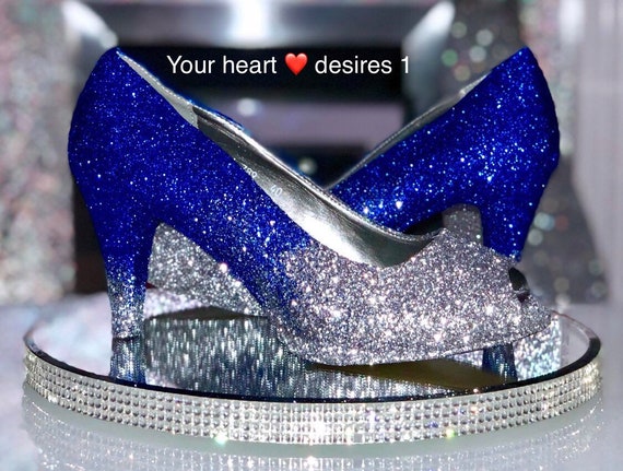 Ombré glitter shoes custom pumps 