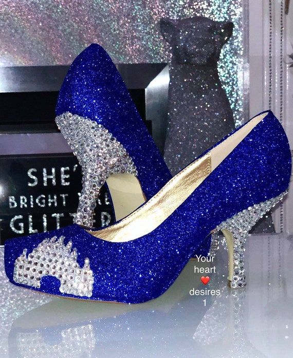 bright blue shoes wedding