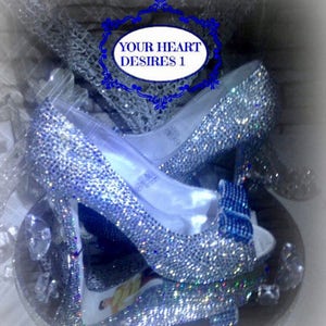 Swarovski look Crystal shoes / Cinderella / wedding shoes / bridal shoes / custom shoes strass heels