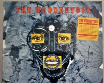 The Wooden Tops "Wooden Foot Cops On The Highway" European Benelux blue vinyl record album.  1988..