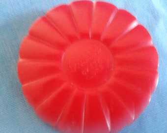 IRRESISTABLE &quot;Cheek Lure&quot; Ruby Red 1930&#39;s rouge compact.  Unused and with the powder puff. By Zoe Mozart.