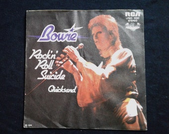 David Bowie &quot;Rock&#39; N&#39; Roll Suicide&quot; German vinyl 45 record.  1974  Ziggy Stardust/Glam/Tony Visconti/Mick Ronson.