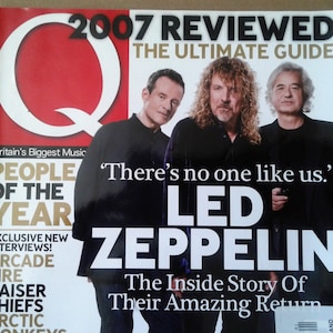 Q - British music magazine.  January #258.  Led Zeppelin/Police/Iggy/Arcade Fire/Killers/Artic Monkeys/Rihanna/Kings Of Leon/U2.