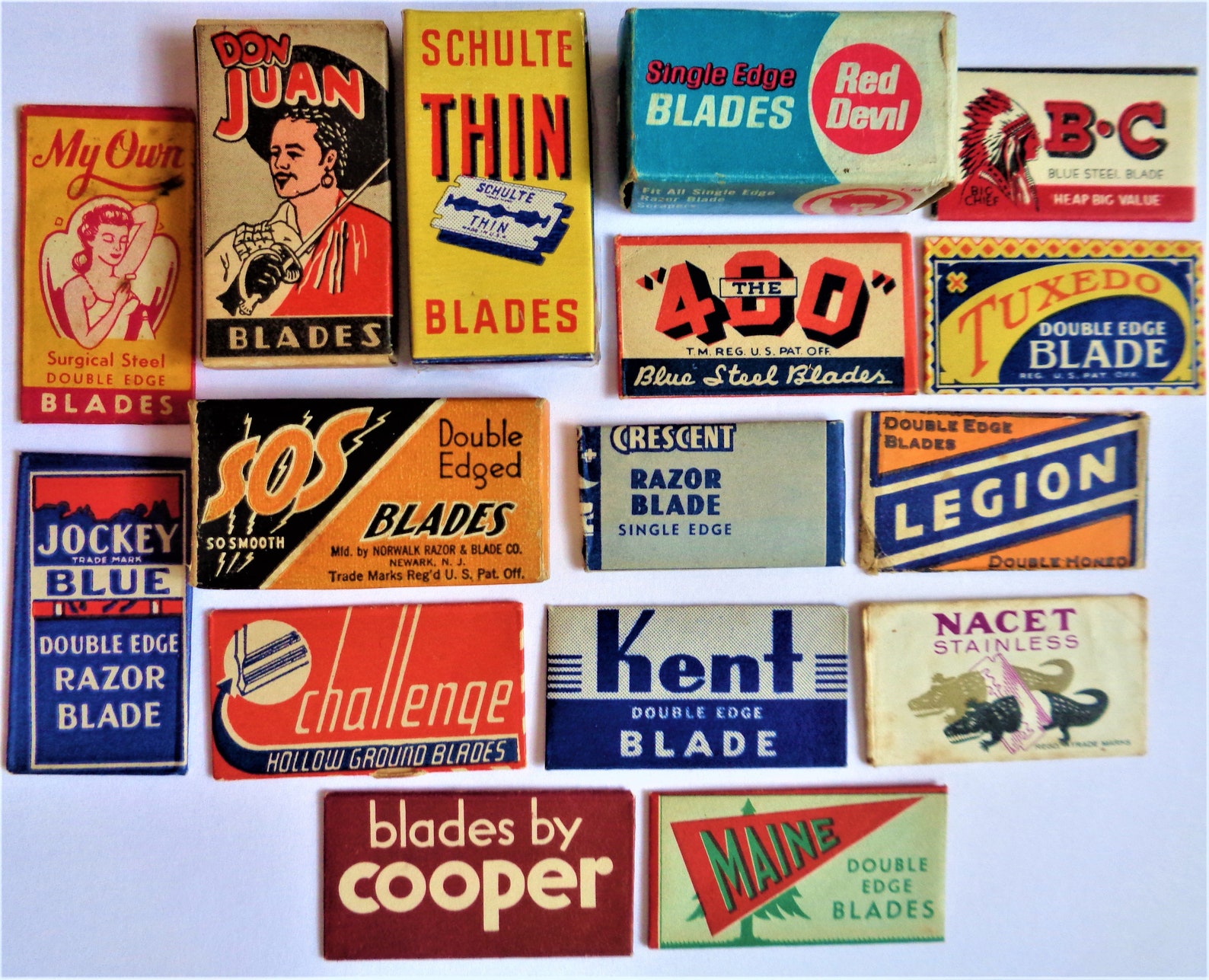 Assortment of 15 Vintage Razor Blades in Their Original Etsy