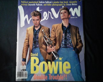 Interview Magazine.  September 1995  Bowie/Andrew Sullivan/Gyneth Paltrow/Bruce Weber/'Kato Kaelin/Sisters of Glory/Brian Wilson.