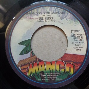 Lee Perry &quot;Dreadlocks In The Moonlight&quot; USA vinyl 45 record.  1976.