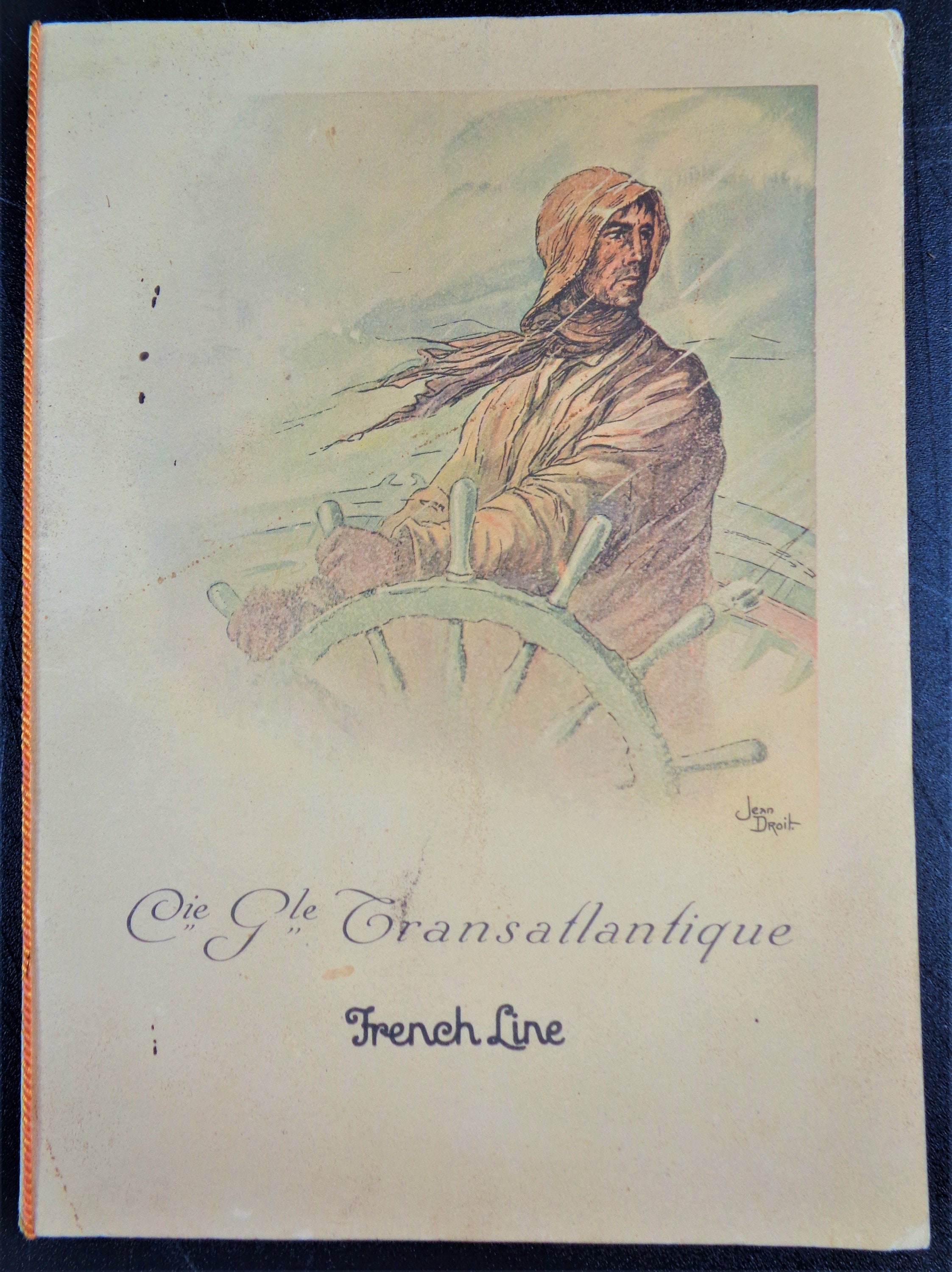 Transatlantic , French Line, Charity event phamplet.  1800's.