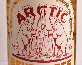 Artic Beverages,  Soda Pop Bottle.  Raspberry flavor, never opened.  1960&#39;s.