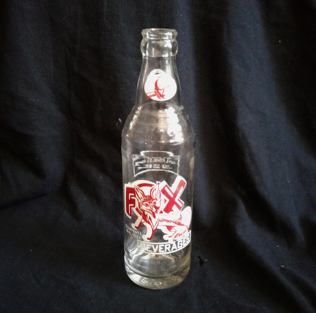 Fox Beverages. 10 OZ. Soda Pop Bottle. Fremont Ohio. 1950's. Etsy