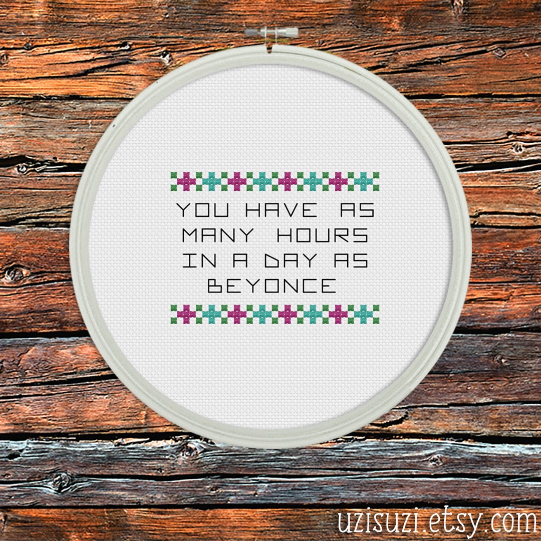 Beyonce Motivational Quote PDF Cross Stitch Pattern - Etsy